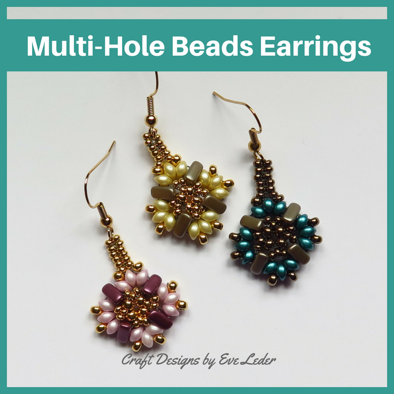 Multi-Hole Beads Earrings — Craft Designs by Eve Leder