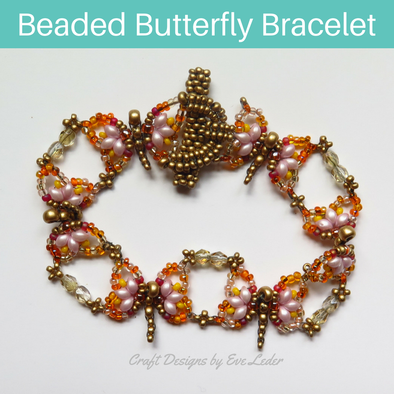 NEW DIY fashion gift of love red  silver bracelet beaded butterfly S24D 